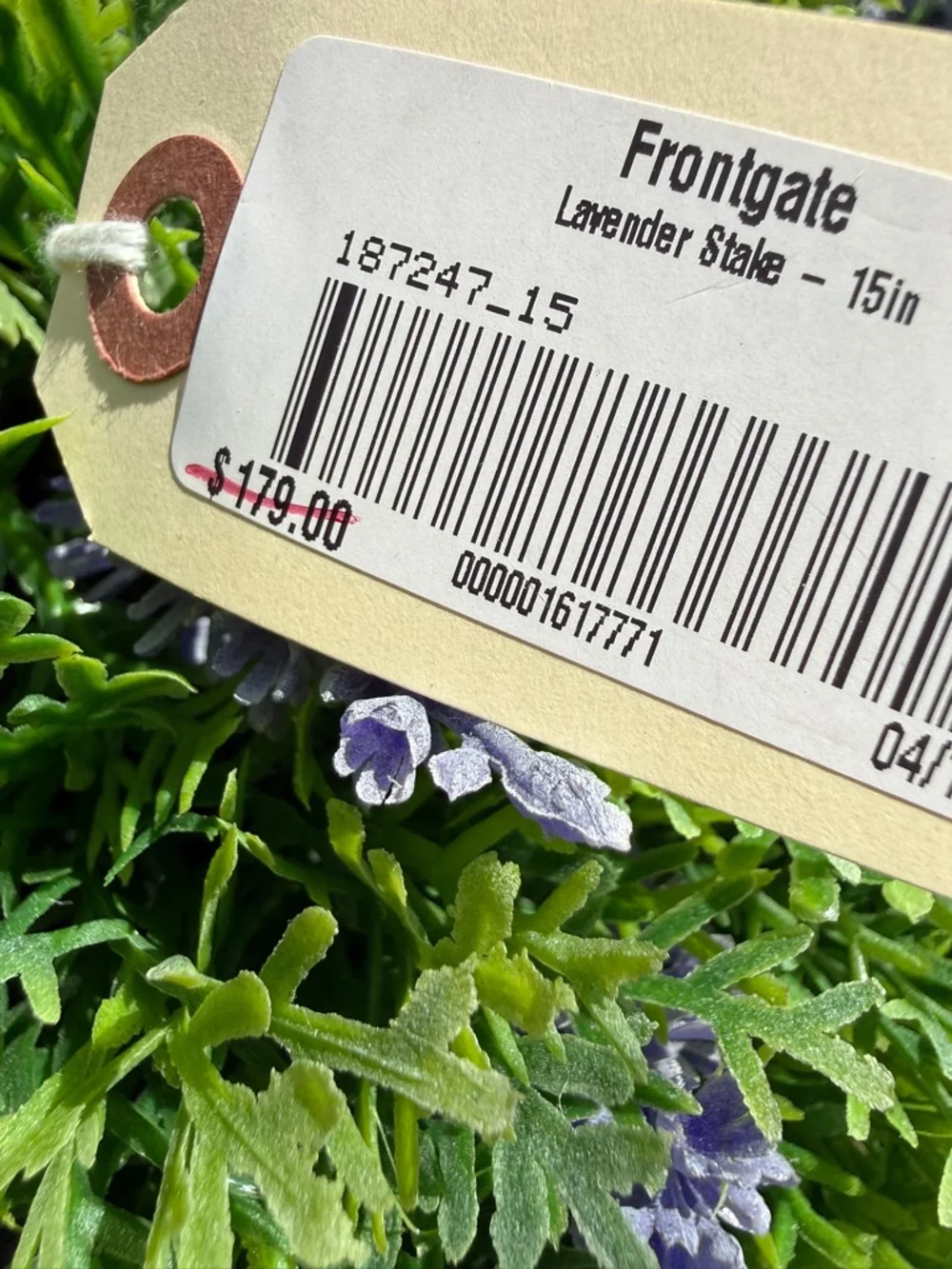 Frontgate Artificial Lavender Topiary Ball - Green and Purple Faux Floral Accent